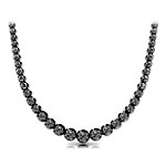 Prong Set Diamond Necklace Silver : Sunshinediamonds.com