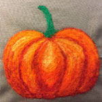 Pumpkin Wool Painting Felting Kit - Happy Hedgehog Post