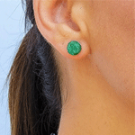 Raw Emerald Clusters Stud Earrings , Uniquelanjewelry.com