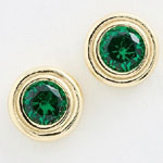 Reagan Round Emerald Studs - Shopbop