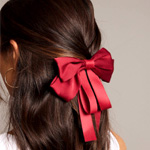 Red Bow Hair Clip - Ally Fashion