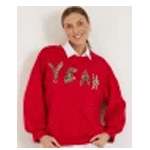 Red Sweatshirt With Leo Lettering | Liberty-woman.com