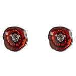Remembrance Poppy Post Earrings | Danforthpewter.com