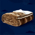 Reversible Faux Fur Sherpa Blanket , ViscoSoft