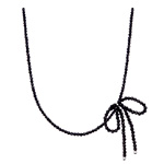 Ribbon Black Bead Necklace : JEstina