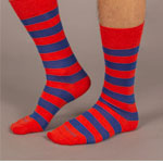 Rugby Stripe Blue Sock - Fahrenheit New York