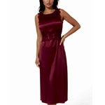 Satin Lace Insert Midi Dress - Bebe