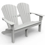 Seaside Casual Adirondack Shellback Love Seat : WoodlandDirect