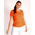 Short Sleeve Knitted Cotton Top | Chescadirect.co.uk