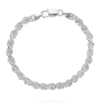 Silver Cord Bracelet Braid Length - Bovem