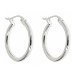 Silver French Lock Hoop Earrings | Pick Your Plum