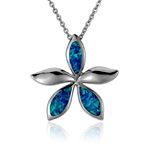 Sterling Silver Plumeria Pendant - Larson Jewelers