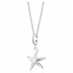 Silver Starfish Charm Necklace - Lilycharmed.com