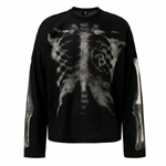 Skeleton Graphic Waffle Sweatshirt | Thesupermade