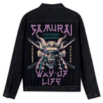 Skull Samurai Denim Jacket - Zazasy