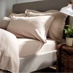 Soft & Durable Linen Fitted Sheet | Bedandbathemporium