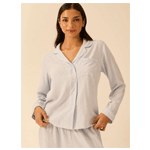 Soft Brushed Woven Pajama Top | Stripeandstare.com
