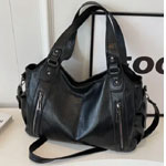 Soft Leather Bag With Pockets - Zolaro
