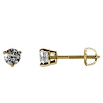 3-Prong Solitaire Basket Studs | Larsonjewelers.com