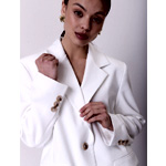 Split Effect Suit White | Molare