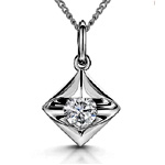 Square Solitaire Pendant : JOOLS By Jenny Brown