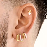 Square Twist Huggie : Studs.com
