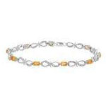 Sterling Silver Real Oval Cut Genuine Bracelet : Dazzlingrock.com