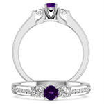 Tension Set Three Stone Engagement Ring | Inspereza
