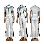 Striped Print Matching Sets - Aovica
