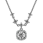 Sugar Cube Moissanite Necklace | Voogmechic.com