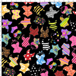 Suits Black Fabric Yard - Loralie Designs