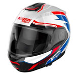 Surveyor N Com White Blue Red Flip Front - Webbs Motorcycles