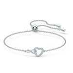 Swarovski Infinity Simple Heart Bracelet - Argento