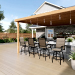All Weather Swivel Bar Stools With Arms | AlphaMarts
