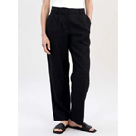 Taline Linen Pant Black | Solid And Striped
