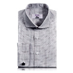 Tattersall Checks On White Shirt - Luxire