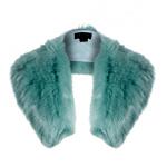 Teal Faux Fur Collar - Jayley