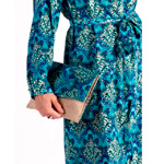 Teal Paisley Print Clutch Bag | ChescaDirect