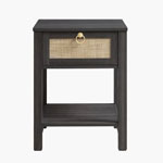 Terra Black Rattan Nightstand | Sicotas