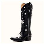 The Hensley Black Starry Tall Cowgirl : Redtop.com
