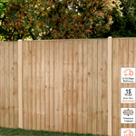 Treated Vertical Closeboard Fence Panel - BuyFencingDirect