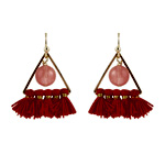 Triangle Tassel Earrings : Barse
