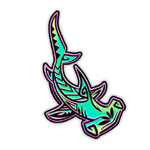 Tropical Hammerhead Shark Sticker - Spacefish Army