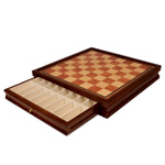 Deluxe Two Drawer Elm Burl : TheChessStore