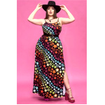 V Neck Split Maxi Dresses | Xpluswear.com