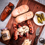 Wagyu Bacon Cheeseburger Bratwurst - Kc Cattle Company