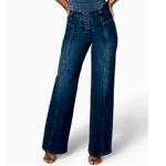 Waist Lace Up Wide Leg Jeans , Bebe