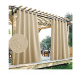 Waterproof Grommet Top Patio Outdoor Curtain : Kgorge