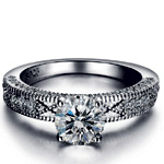 Fashion Princess White CZ Micro Setting | SilverBene