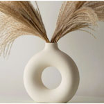 White Donut Vase Ceramic Vase , RyddeligHome